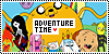 A fanlisting stamp for Adventure Time.