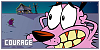 A fanlisting stamp for Courage the Cowardly Dog.