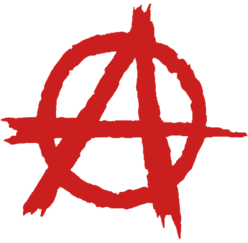 An image of a red anarchy symbol.