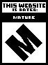 An ESRB-style rating that says, 'This website is rated M for mature.'